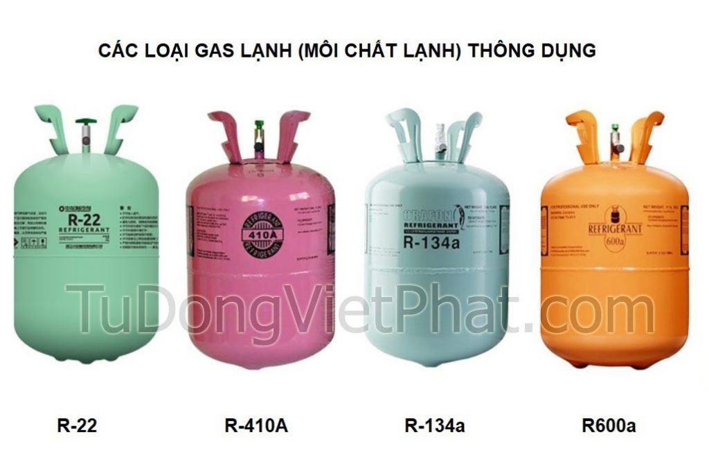 Các loại gas dùng trong tủ đông, tủ lạnh và điều hòa