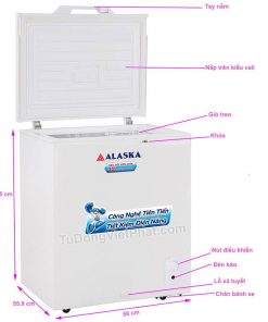 Các bộ phận của tủ đông mini 100L Alaska BD-150 1 ngăn đông
