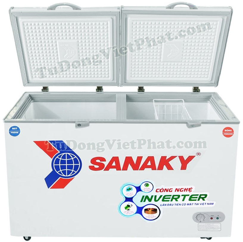 Tủ đông Sanaky INVERTER VH-4099W3 Mặt trước tủ đông Sanaky VH-4099W3