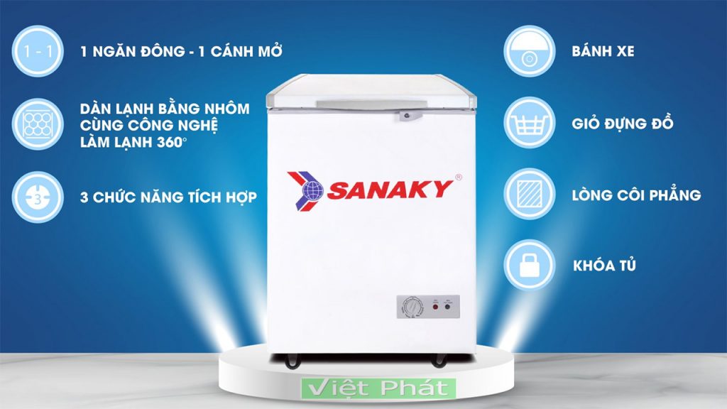 Tính năng của tủ đông Sanaky 100L VH-150HY2