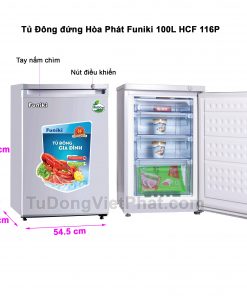 Tủ đông đứng Hòa Phát HCF 116P 100 lít 4 ngăn