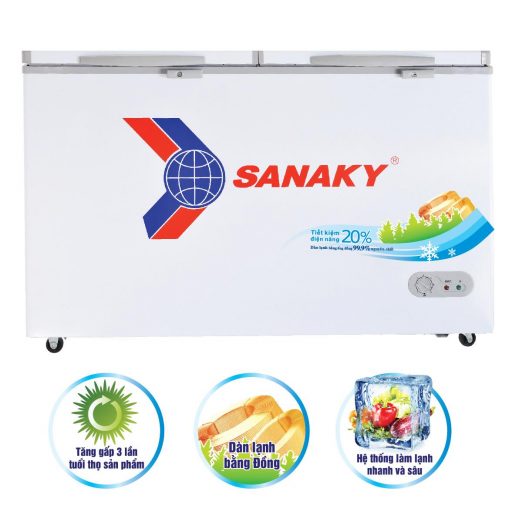 Tủ đông Sanaky VH-3699A1, 270L 1 ngăn đông dàn đồng