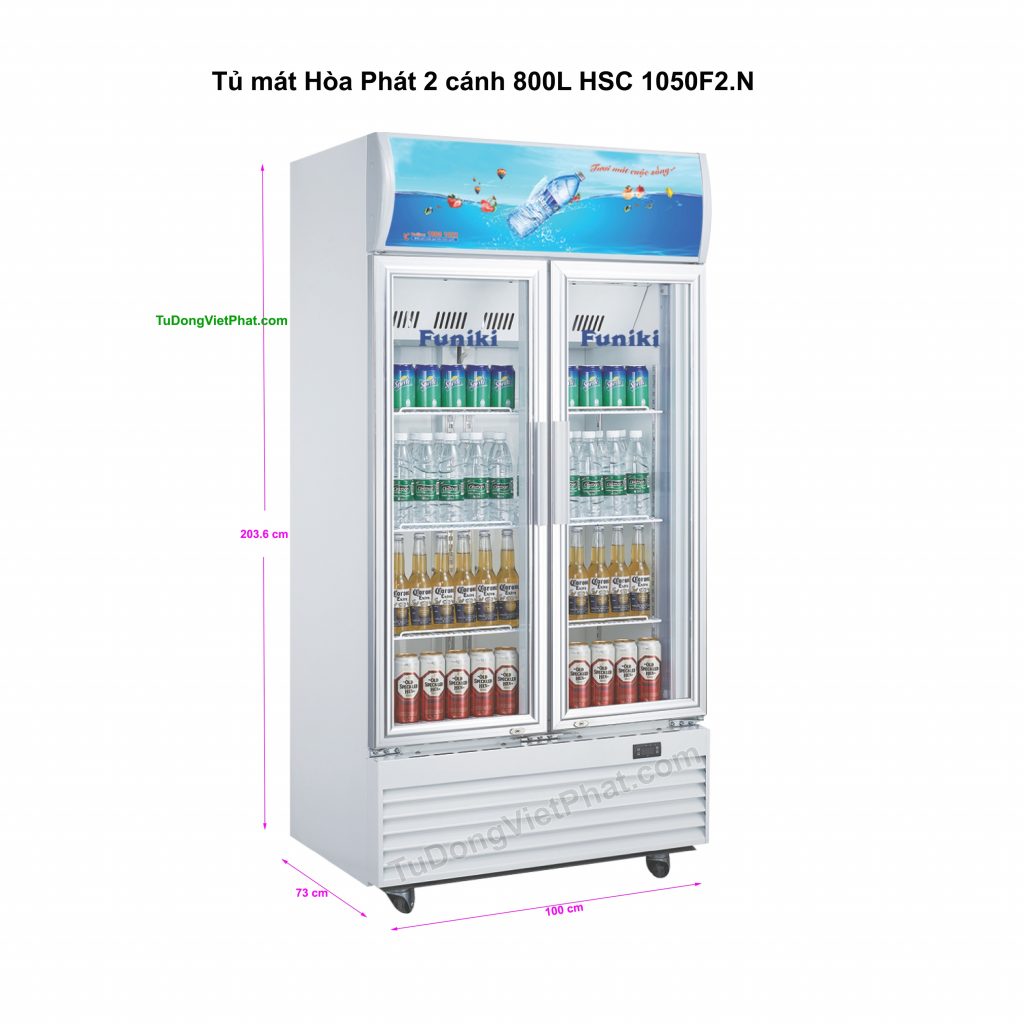 Tủ mát Hòa Phát 800L HSC 1050F2.N Tủ mát Hòa Phát 2 cánh 800L HSC 1050F2.N