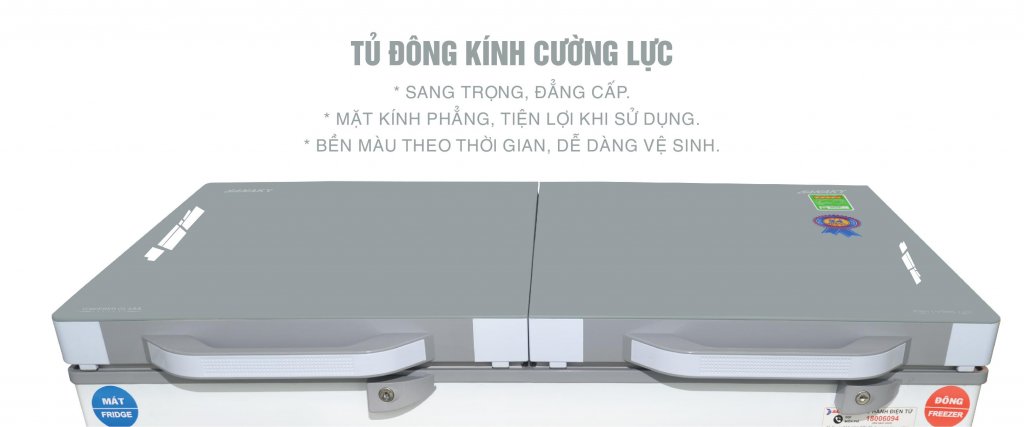 Mặt trên tủ đông Sanaky INVERTER VH-4099W4K mặt kính cường lực