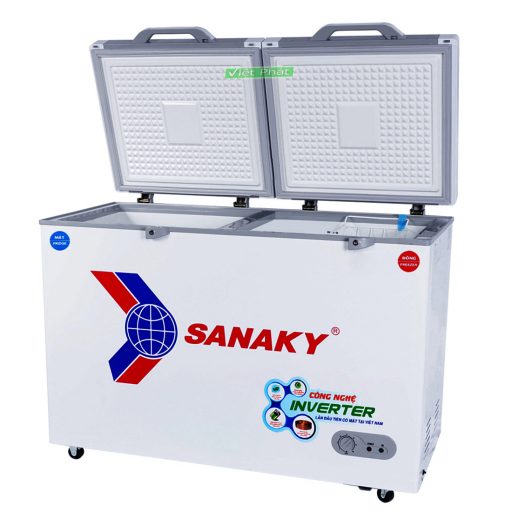 Tủ đông Sanaky INVERTER VH-4099W4K mặt kính cường lực (xám)