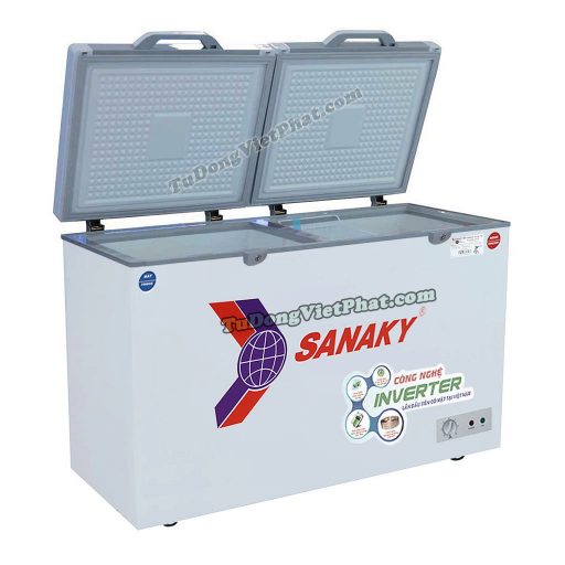 Tủ đông Sanaky INVERTER VH-4099W4KD mặt kính cường lực (xanh)