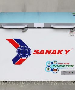 Tủ đông Sanaky INVERTER VH-4099W4KD mặt kính cường lực xanh