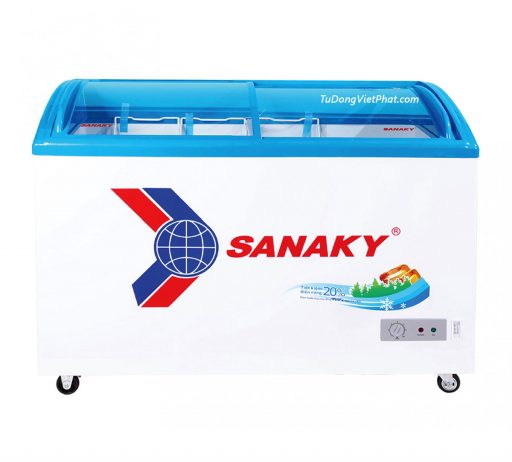 Tủ đông Sanaky VH-3899K, mặt kính cong 260 lít dàn đồng