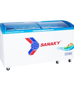 Tủ đông Sanaky VH-6899K, mặt kính cong 450 lít dàn đồng