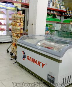 Tủ đông Sanaky VH-8088K, mặt kính cong 500 lít
