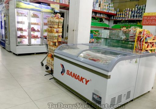 Tủ đông Sanaky VH-8088K, mặt kính cong 500 lít