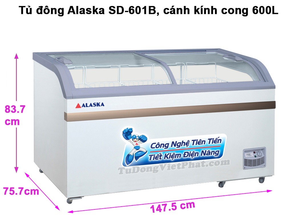 BCD-4568C | Tủ đông Alaska 450 lít 2 ngăn | Chính hãng