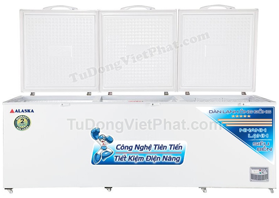 Tủ đông Alaska HB-1500C 1 ngăn đông 3 nắp dỡ 1500L dàn đồng Tủ đông Alaska HB-1500C