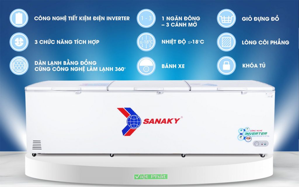 Tính ngăn tủ đông Sanaky VH-1399HY3, 1143L