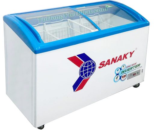Tủ đông Sanaky VH-4899K3, mặt kính cong 340 lít Inverter
