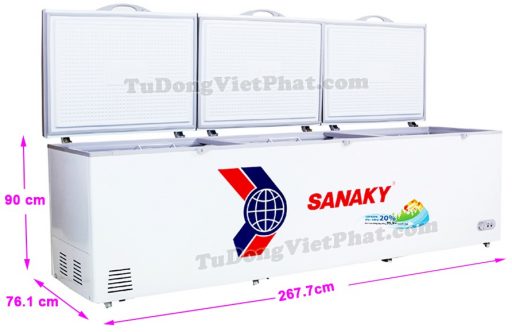 Kích thước tủ đông Sanaky VH-1199HY