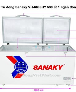 Kích thước tủ đông Sanaky VH-6699HY
