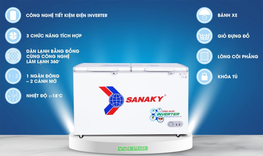 Tính năng của tủ đông Sanaky VH-5699HY3