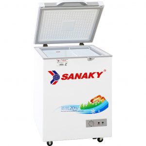 Tủ đông mini 100L Sanaky VH-1599HYK mặt kính xám