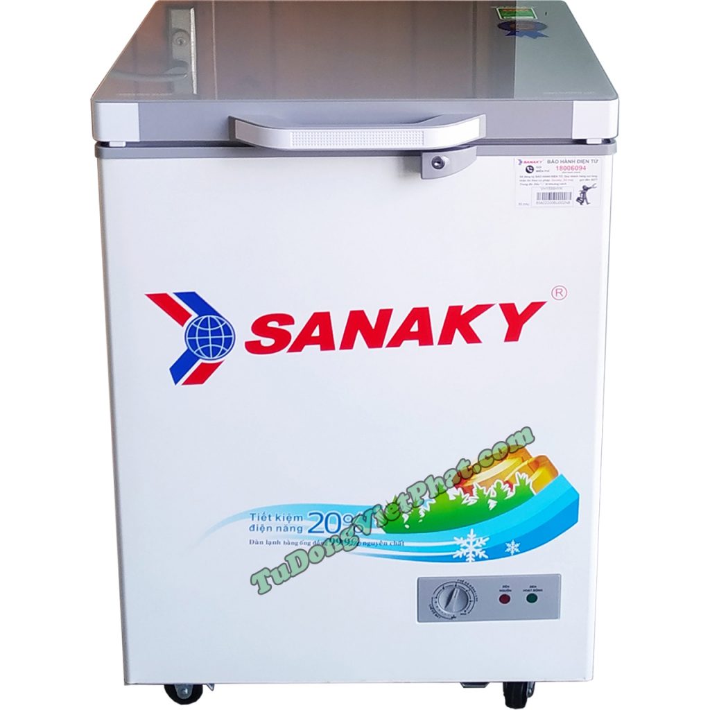 Tủ đông Sanaky 100L VH-1599HYK mặt kính xám