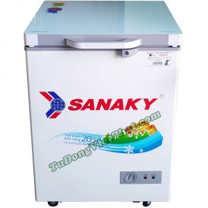 Tủ đông Sanaky 100 lít VH-1599HYKD mặt kính xanh