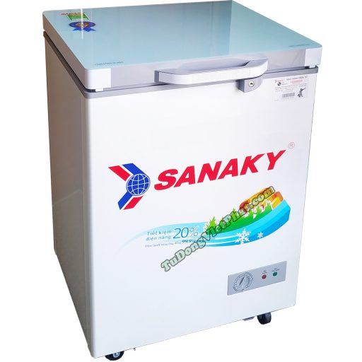 Tủ đông Sanaky 100 lít VH-1599HYKD mặt kính xanh