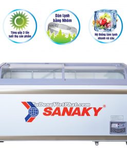 Tủ đông Sanaky VH-888K, mặt kính cong 500 lít