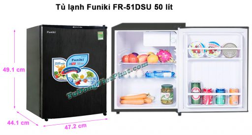 Kích thước tủ lạnh mini 50L Funiki FR-51DSU