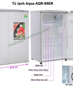 Kích thước tủ lạnh mini AQUA 90 Lít AQR-95ER