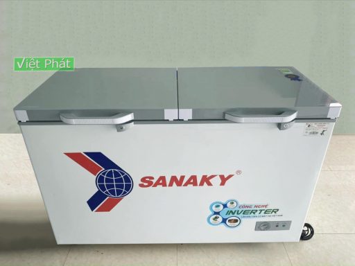 Tủ đông Sanaky INVERTER VH-4099A4K mặt kính cường lực (xám)