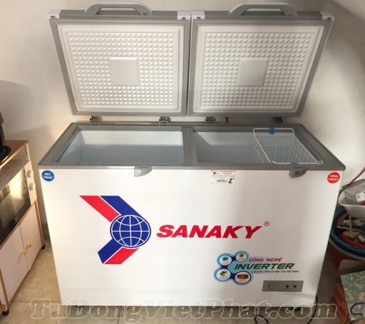 Tủ đông Sanaky INVERTER VH-3699W4K mặt kính cường lực (xám)