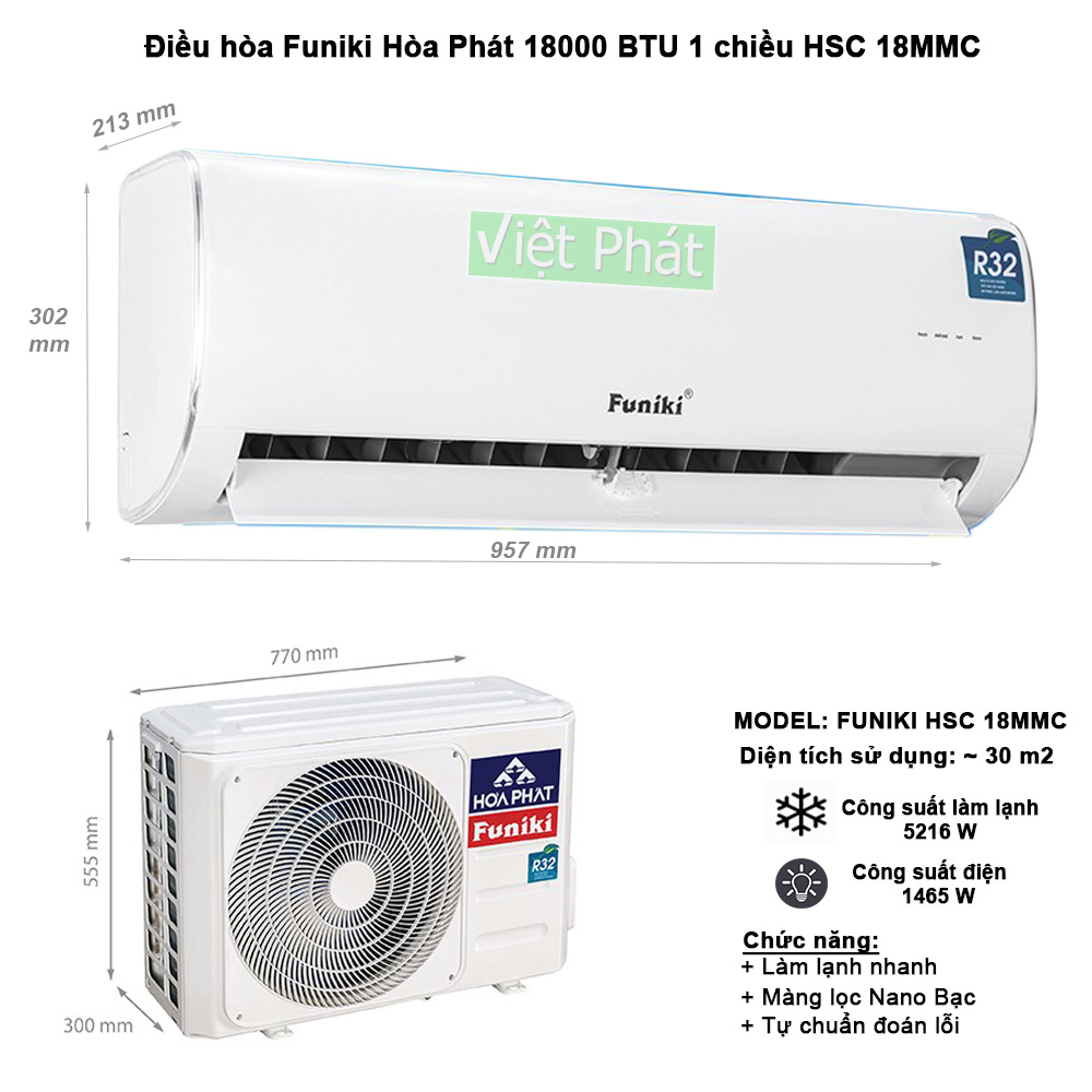 Điều Hòa Funiki HSC 24MMC 24000 BTU 1 chiều