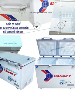 Tiện ích của tủ đông Sanaky INVERTER VH-2599W4KD 2 ngăn đông mát