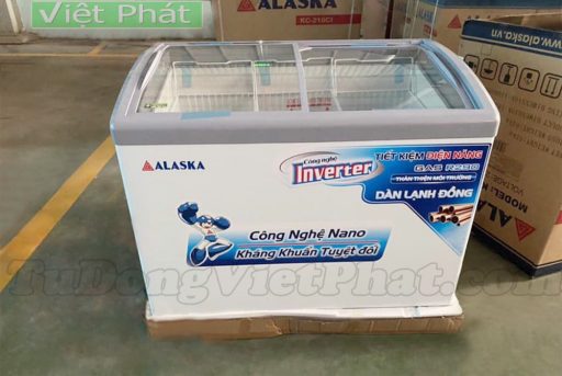 Tủ kem Alaska KC-210CI dàn đồng Inverter