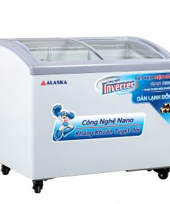 Tủ kem Alaska KC-210CI dàn đồng Inverter mặt kính cong 210 lít