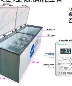 Kích thước tủ đông Darling DMF-9779ASI Inverter 970L