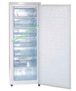 Bên trong tủ đông đứng Hòa Phát HUF 450SR1 208 lít 7 ngăn
