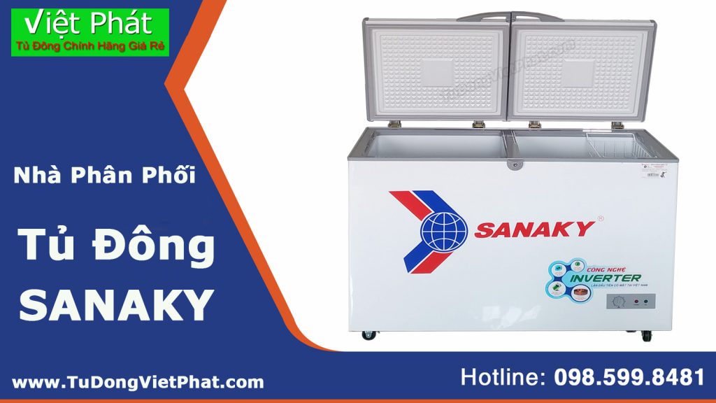Tủ Đông Sanaky VH-405W2 400 Lít 2 Ngăn 2 Cánh Cũ Giá Rẻ Tại Hà Nội