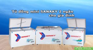 Tủ đông Sanaky 2 ngăn loại nhỏ cho gia đình
