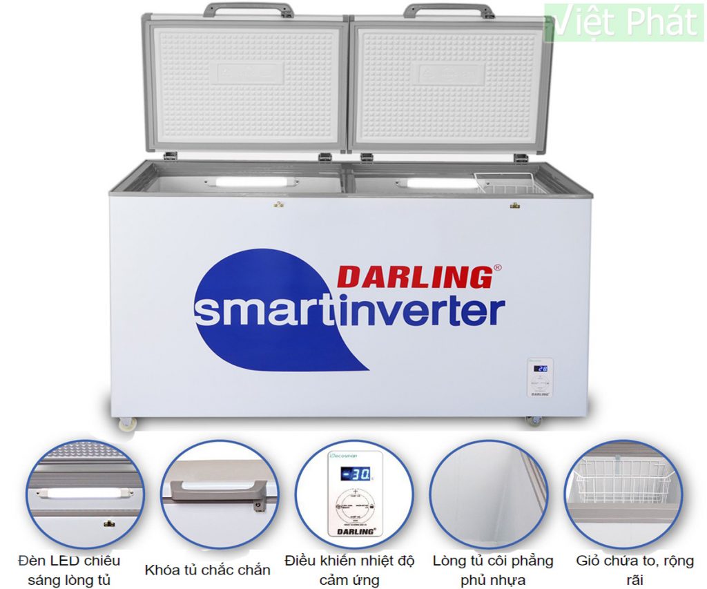 Tủ Đông Darling DMF 8779 ASI – Tủ mát cũ, tủ đông cũ qua sử dụng mới 98%
