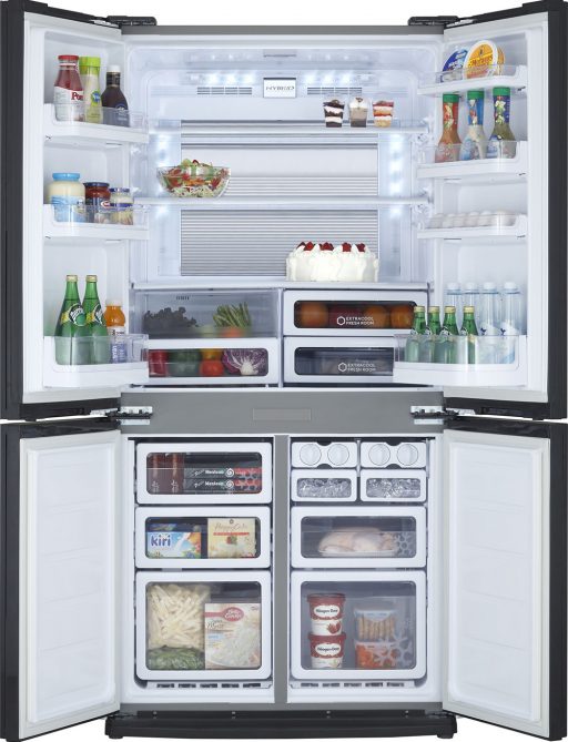 Tủ lạnh Sharp Inverter 678 lít SJ-FX680V-ST 4 cửa