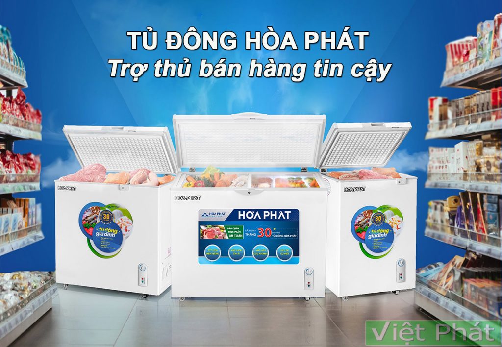 Tủ đông bán hàng Hòa Phát an tâm kinh doanh