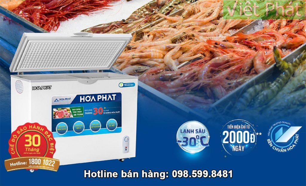 Tủ đông bán hàng Hòa Phát lạnh sâu bền bỉ