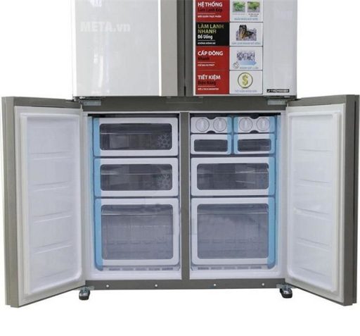 Tủ lạnh Sharp Inverter 678 lít SJ-FX680V-WH 4 cửa