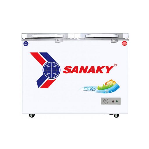 Tủ đông Sanaky VH-2899W2KD mặt kính cường lực xanh