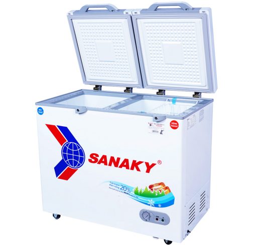 Tủ đông Sanaky VH-2899W2KD mặt kính cường lực xanh