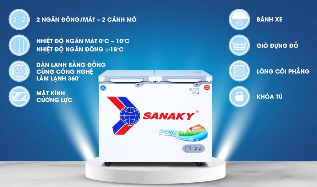 Tính năng của tủ đông Sanaky VH-2899W2KD 