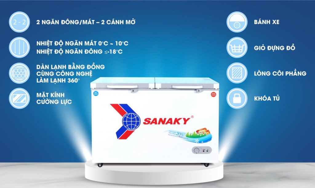 Tính năng của tủ đông Sanaky VH-4099W2KD