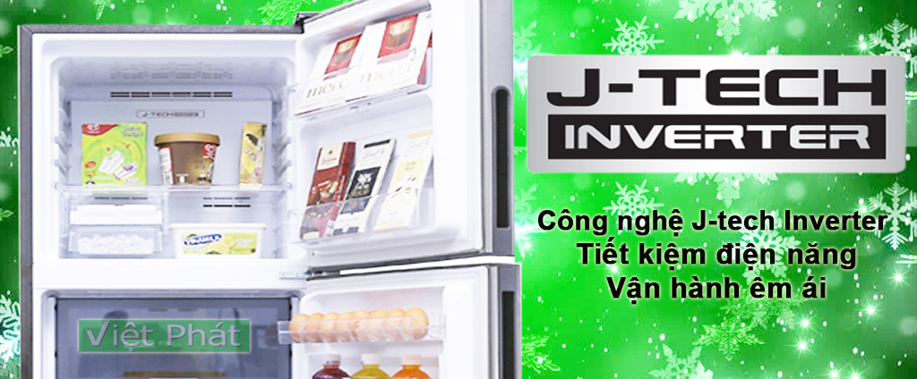 Tủ lạnh Sharp SJ-X201E-DS công nghệ J-Tech inverter