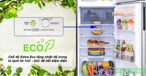 Chế độ Extra Eco của tủ lạnh Sharp SJ-X201E-SL